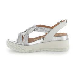 SANDALO CON ZEPPA STONEFLY DONNA PARKY 24 WEAVED/LTH CLOUD WHITE/SILVER METAL 220895 849