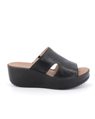 SANDALO CON ZEPPA IGI&CO DONNA  CAPRA TAMPONATA NERO 7665900