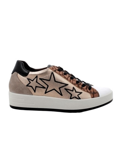 SNEAKERS IGI&CO DONNA IN PELLE BIANCO/CHAMPAGNE 6668611