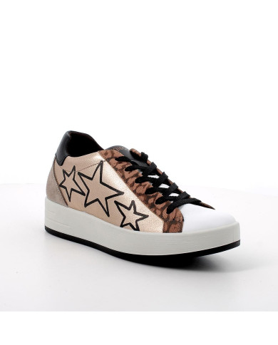 SNEAKERS IGI&CO DONNA IN PELLE BIANCO/CHAMPAGNE 6668611