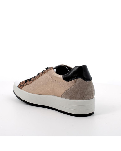 SNEAKERS IGI&CO DONNA IN PELLE BIANCO/CHAMPAGNE 6668611