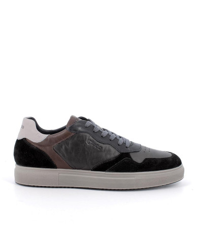 SNEAKERS IGI&CO UOMO IN PELLE NERO/GRIGIO SCURO 6633511