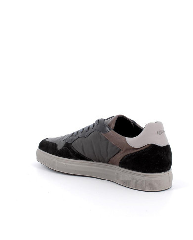 SNEAKERS IGI&CO UOMO IN PELLE NERO/GRIGIO SCURO 6633511
