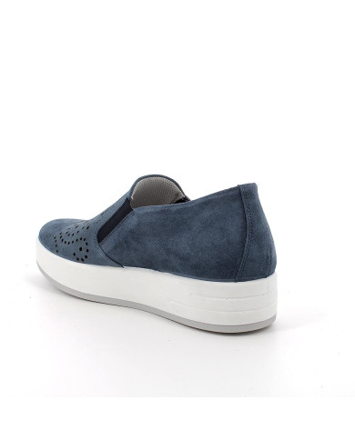 SNEAKERS SLIP-ON IGI&CO DONNA SCAMOSCIATO/TESSUTO BLU 5657311 1