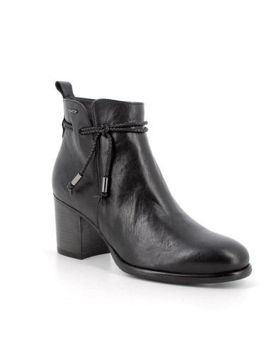 STIVALETTI IGI&CO DONNA IN PELLE NERO TACCO 7CM 6698800