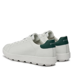SNEAKERS GEOX UOMO SPHERICA ECUB-1 BIANCO/VERDE U45GPA 0009B C1966