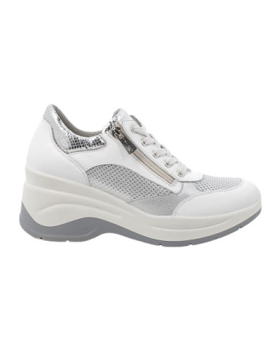 SNEAKERS IGI&CO DONNA PELLE/TESSUTO LAMINATO BIANCO 5655700