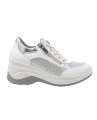 SNEAKERS IGI&CO DONNA PELLE/TESSUTO LAMINATO BIANCO 5655700