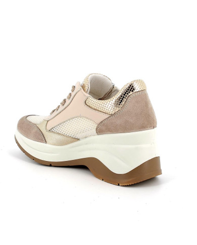 SNEAKERS IGI&CO DONNA PELLE/TESSUTO LAMINATO VISONE 5655711