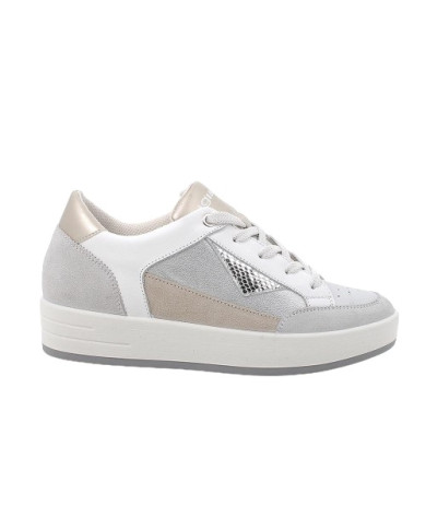 SNEAKERS IGI&CO DONNA PELLE/TESSUTO LAMINATO CRISTAL ARGENTO 5657033