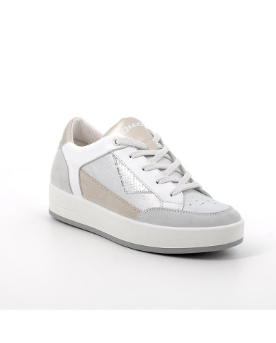 SNEAKERS IGI&CO DONNA PELLE/TESSUTO LAMINATO CRISTAL ARGENTO 5657033