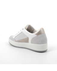SNEAKERS IGI&CO DONNA PELLE/TESSUTO LAMINATO CRISTAL ARGENTO 5657033