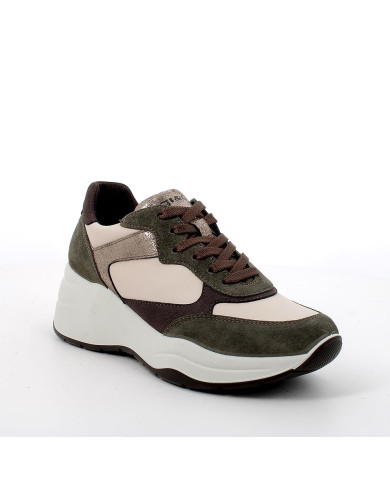 SNEAKERS  IGI&CO DONNA IN PELLE ECRU/BOSCO 4675833