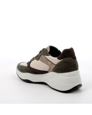SNEAKERS  IGI&CO DONNA IN PELLE ECRU/BOSCO 4675833