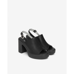 SANDALO CON TACCO NEROGIARDINI DONNA TAMIGI NERO PU.MONOD.MEDA NERO TACCO 6 CM E617012D/100