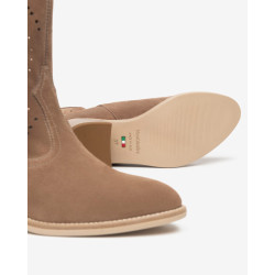 STIVALI CON TACCO NEROGIARDINI DONNA VELOUR MOU TR BASILEA 828 NATURALE E615122D/442