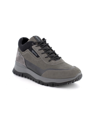 SNEAKERS IGI&CO UOMO  NABUK GUM GRIGIO SCURO 8642011