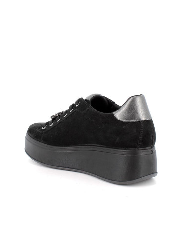 SNEAKERS CON ZEPPA IGI&CO DONNA SCAM.SUPER10/12 NERO 8671255