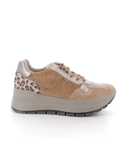 SNEAKERS CON ZEPPA IGI&CO DONNA SCAM.SUP/VELLUT BISCOTTO/BEIGE 8677611