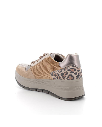 SNEAKERS CON ZEPPA IGI&CO DONNA SCAM.SUP/VELLUT BISCOTTO/BEIGE 8677611