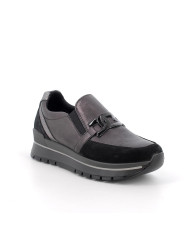 SLIP ON CON ZEPPA IGI&CO DONNA VIT.LAM.FOG/CAP ACCIAIO/NERO 8676300