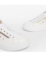 SNEAKERS NEROGIARDINI DONNA PELLE BIANCO PLATFORM 5CM E306541D/707