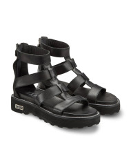 SANDALO CON ZEPPA CULT DONNA ZIGGY 3290 W LEATHER BLACK CLW329000