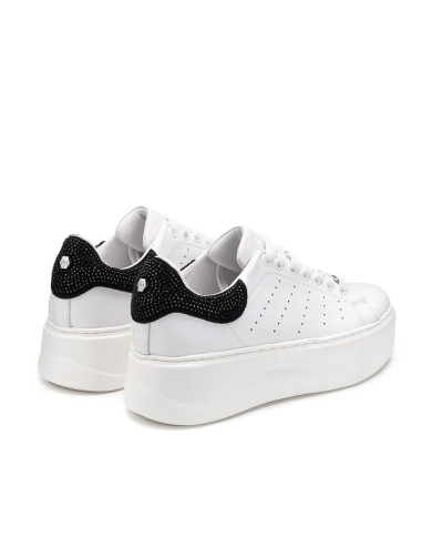 SNEAKERS CULT DONNA PERRY 3162 LOW W LEATHER WHITE/STRASS BLACK CLW316221