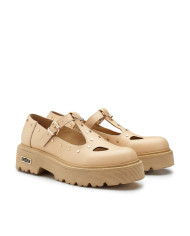 MOCASSINO CULT DONNASLASH 4217 LOW W LEATHER CARAMEL W/ PIECING/ L. GOLD STUDS CLW421700