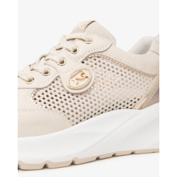 SNEAKERS NEROGIARDINI DONNA VELVET MILK 1039 T.NORA LATTE 02 T.BRILL PLATINO 6074 SUNRISE E615180D/710