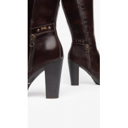 STIVALI CON TACCO NEROGIARDINI DONNA IN PELLE T.MORO TACCO 9,5 CM  I308910D/300