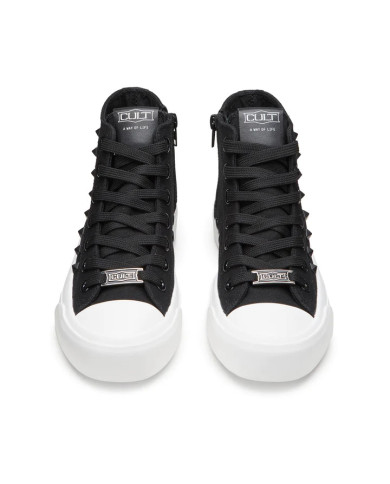 SNEAKERS CULT DONNA PLACEBO 3643 MID W CANVAS BLACK CLW364301