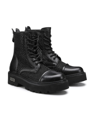 STIVALETTO CULT DONNA SLASH 3403 MID W NET FAB/LEAT. BLACK/BLACK STRASS CLW340304