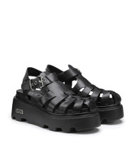 SANDALO CULT DONNA NEW ROCK 3657 SANDAL W LEATHER BLACK CLW365700