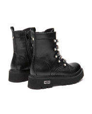 ANFIBIO CULT DONNA SLASH 4583 MID W LEATHER BLACK/SILVER CHAIN CLW458300