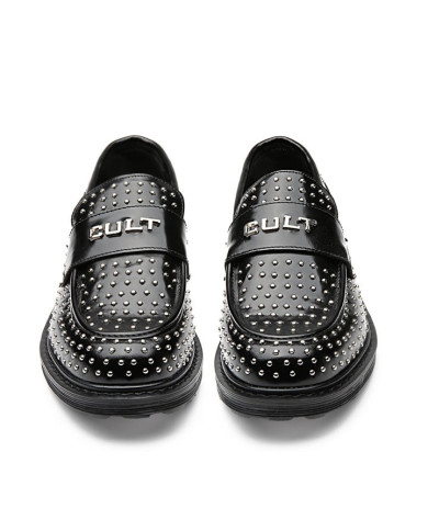 MOCASSINI CULT DONNA SABBATH 4575 LOW W SHINY LEAT. BLACK/SILVER STUDS CLW457500