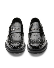 MOCASSINI CULT DONNA SABBATH 4575 LOW W SHINY LEAT. BLACK/SILVER STUDS CLW457500