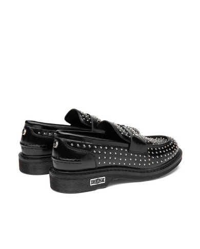 MOCASSINI CULT DONNA SABBATH 4575 LOW W SHINY LEAT. BLACK/SILVER STUDS CLW457500
