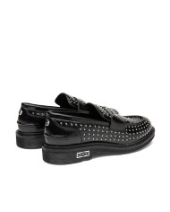MOCASSINI CULT DONNA SABBATH 4575 LOW W SHINY LEAT. BLACK/SILVER STUDS CLW457500