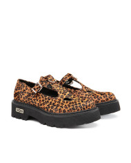 MOCASSINI CULT DONNA SLASH 4216 LOW W JAGUAR PR.PONY LEATHER BLACK MARY JANE CLW421601