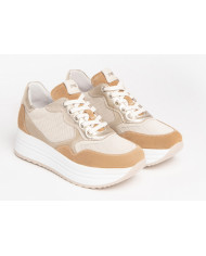 SNEAKERS NEROGIARDINI DONNA VELOUR AMBRA 543 VELOUR YOGURT SAUVAGE IVORY E306375D/424