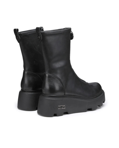 ANFIBIO CON ZEPPA CULT DONNA NEW ROCK 3554 LEATHER BLACK ZIP CLW355400