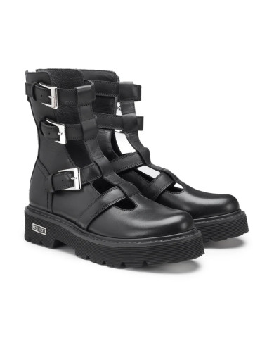 STIVALETTI ANFIBIO CULT DONNA SLASH 4437 MID W LEATHER BLACK CLW443700