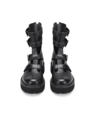 STIVALETTI ANFIBIO CULT DONNA SLASH 4437 MID W LEATHER BLACK CLW443700