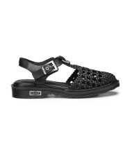 SANDALO CULT DONNA SABBATH 4428 SANDAL W WEAV.LEATHER BLACK CLW442800