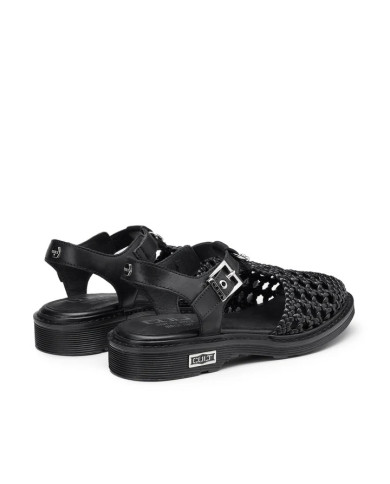 SANDALO CULT DONNA SABBATH 4428 SANDAL W WEAV.LEATHER BLACK CLW442800