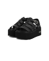 SANDALO CON ZEPPA CULT DONNA NANCY 4488 SANDAL W LEATHER BLACK CLW448800