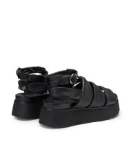 SANDALO CON ZEPPA CULT DONNA JANIS 4479 SANDAL W LEATHER BLACK CLW447900