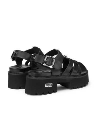 SANDALO CON ZEPPA CULT DONNA CHER 4535 SANDAL W LEATHER BLACK CLW453500