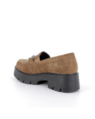 MOCASSINI IGI&CO DONNA SCAMOSCIATO COGNAC CON TACCO 5CM 6665822